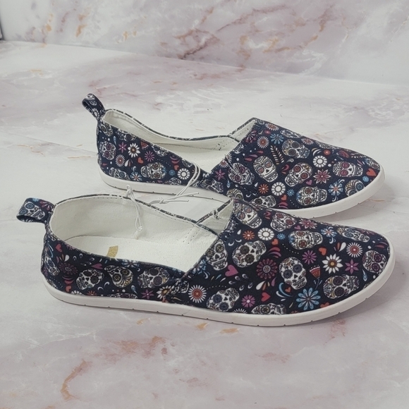 REPORT day of the dead (dias de los muertos) slip on casual flat shoes size 6 - Picture 11 of 12